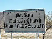 Saint Anne Catholic Church Mission sign