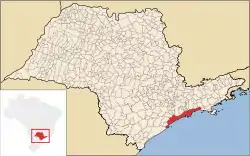 Baixada Santista location in São Paulo state