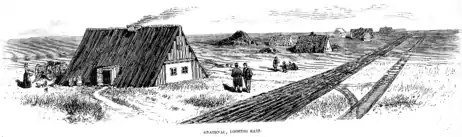 Burdei-type housing in Gnadenau(Frank Leslie's Illustrated March 20, 1875)