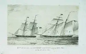 Battle between Saratoga and Rachel