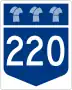 Highway 220 marker