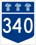 Highway 340 marker