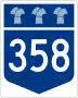 Highway 358 marker