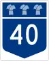 Highway 40 marker