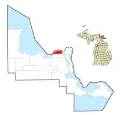 Location within Chippewa County