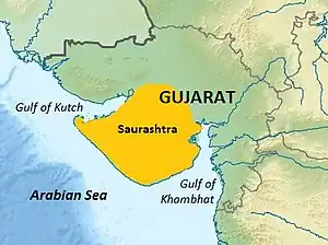 Saurashtra region within Gujarat, India