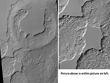 Scalloped terrain at Peneus Patera, as seen by HiRISE.  Scalloped terrain is quite common in some areas of Mars.  Image is from the Noachis quadrangle.