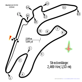 Layout of the Berlin-Tempelhof Formula E street circuit