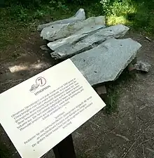 Lithophone made of Phonolite in the Schellerhau botanic garden (Germany)