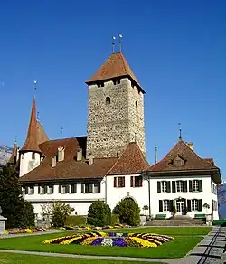 Spiez Castle. Parts of the central tower were built around 933