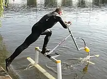 Starting an AquaSkipper hydrofoil