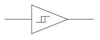 Buffer gate with schmitt trigger input