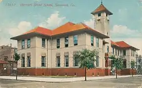 Barnard Street School, 212 West Taylor Street, as it looked around 1915