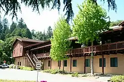 Back view of the Scotts Valley Civic Center/City Hall and Police Department