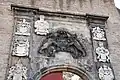 Portal in the keep wall at the top of the steps, by Verhulst, 1658.