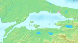 Cyzicus is located in Sea of Marmara