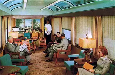 Sun Lounge railcar interior