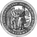 Pre-1962 state seal from the late 1900s.