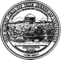 The first Wisconsin state seal, used from 1849 to 1851.