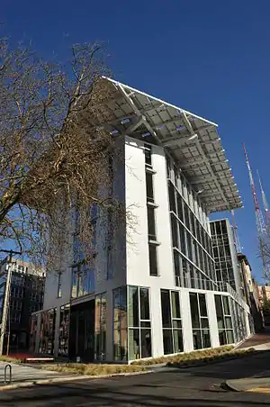 The Bullitt Center, designed by Miller Hull and completed 2013. Certified as a "Living Building".