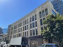 A photo of the front of the Seattle Times building at 1000 Denny Way, Seattle, Washington.