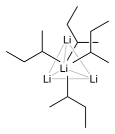 Skeletal formula of tetrameric sec-butyllithium