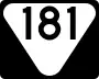 State Route 181 marker