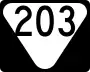 State Route 203 marker