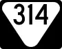 State Route 314 marker