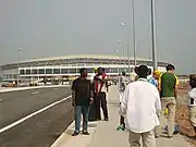 Commuters on street in Sekondi-Takoradi.