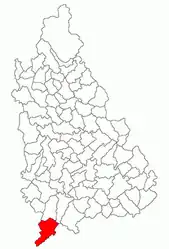 Location in Dâmbovița County