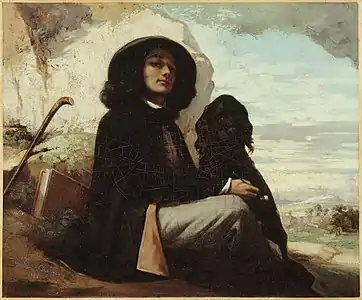 Self-Portrait with a Black Dog, 1842