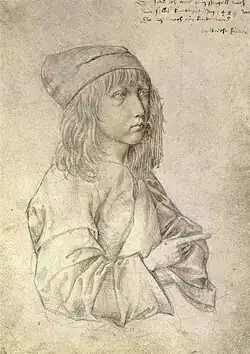 Self-Portrait at the Age of 13, 1484. Silver point drawing, Vienna