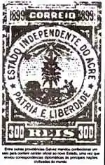 1899 stamp of the Independent State of Acre