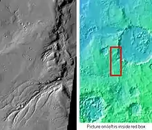 Semeykin Crater Drainage. Click on image to see details of beautiful drainage system. Location is Ismenius Lacus quadrangle.