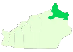 Location of Meyami County in Semnan province