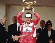 Image 92Ayrton Senna, the most successful Brazilian driver in Formula One. (from Sport in Brazil)