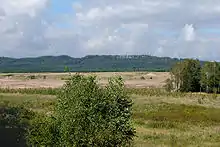 North-western part of the Sennelager Training Area (Stapel exercise area).  The Teutoburg Forest is in the background.