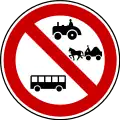 II-19.2Forbidden for buses, coaches, agricultural machinery and horsecarts