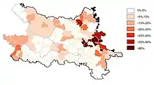 Serbs in 5 Slavonian counties.