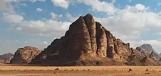 The "Seven Pillars of Wisdom" rock formation