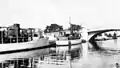 Steam yachts moored on the Seybold Canal near the 7th Street Bridge, c. 1920s.