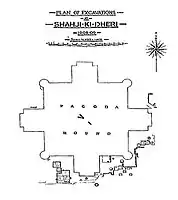 Ground plan of the stupa.