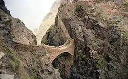 Image 18Bridge at Shaharah in the western highlands, with terracing at top right (from Wildlife of Yemen)