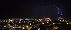 The city of Shazand at night