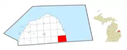 Location within Huron County