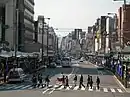 Shijō Street seen from Yasaka Shrine in 2008