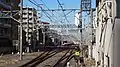 The view from the end of platform 3/4 in January 2016, showing the stabling sidings