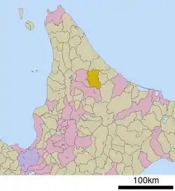 Location of Shimokawa in Hokkaido (Kamikawa Subprefecture)