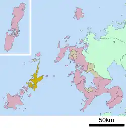 Location of Shin-Kamigotō in Nagasaki Prefecture